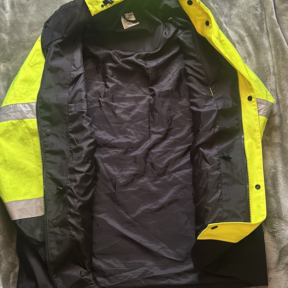 High-Visibility Yellow and Black Men's Jacket